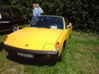 Porsche 914-4 decapotable jaune (de 1973) (prise a Jarrie, France, 2016) (1)